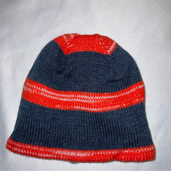 BabyGap Boys XS/S 12/24 Mo. Reversible Winter Beanie Hat Grey/Orange Knit Toque - Picture 3 of 8